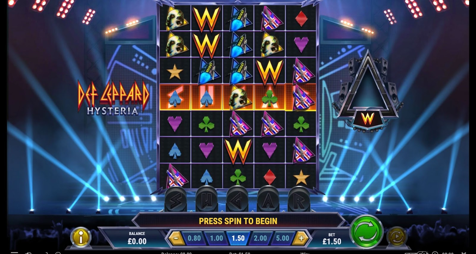 Def Leppard Hysteria by Play'n GO slot graphics