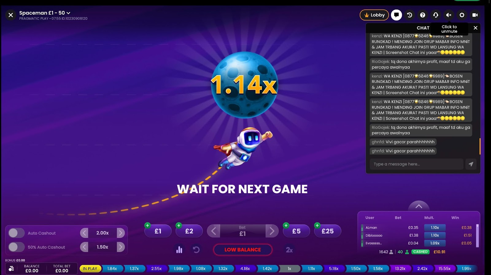 Pragmatic Play's Spaceman game 