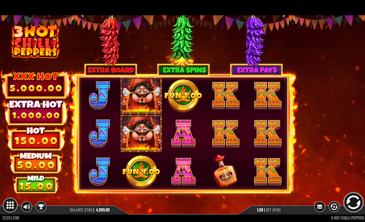 3 Hot Chilli Peppers from 1x2 Network games