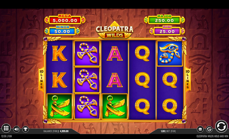 Cleopatra wild is one of the 1x2 Network slots