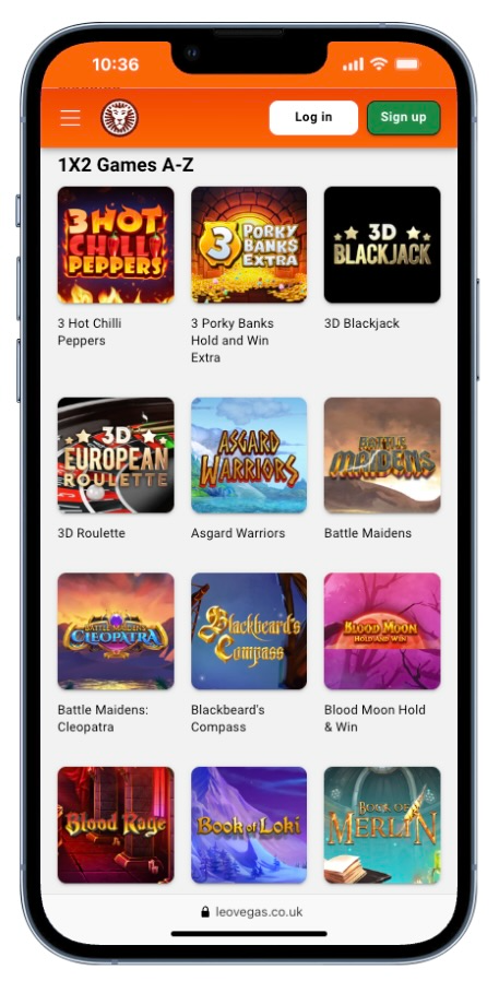 A selection of 1x2 Gaming slots