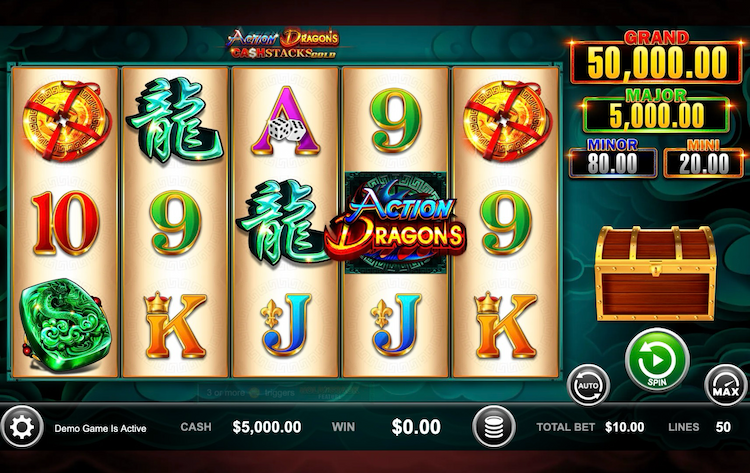 Ainsworth Gaming Technology Slot Action Dragons CashStacks Gold