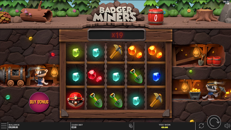 Yggdrasil games include the Badger Miners slot game