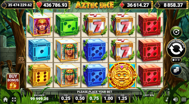 Aztec Dice is from the Amusnet games catalogue