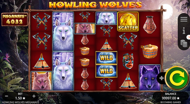 Howling Wolves Megaways from the Booming Games slots catalogue