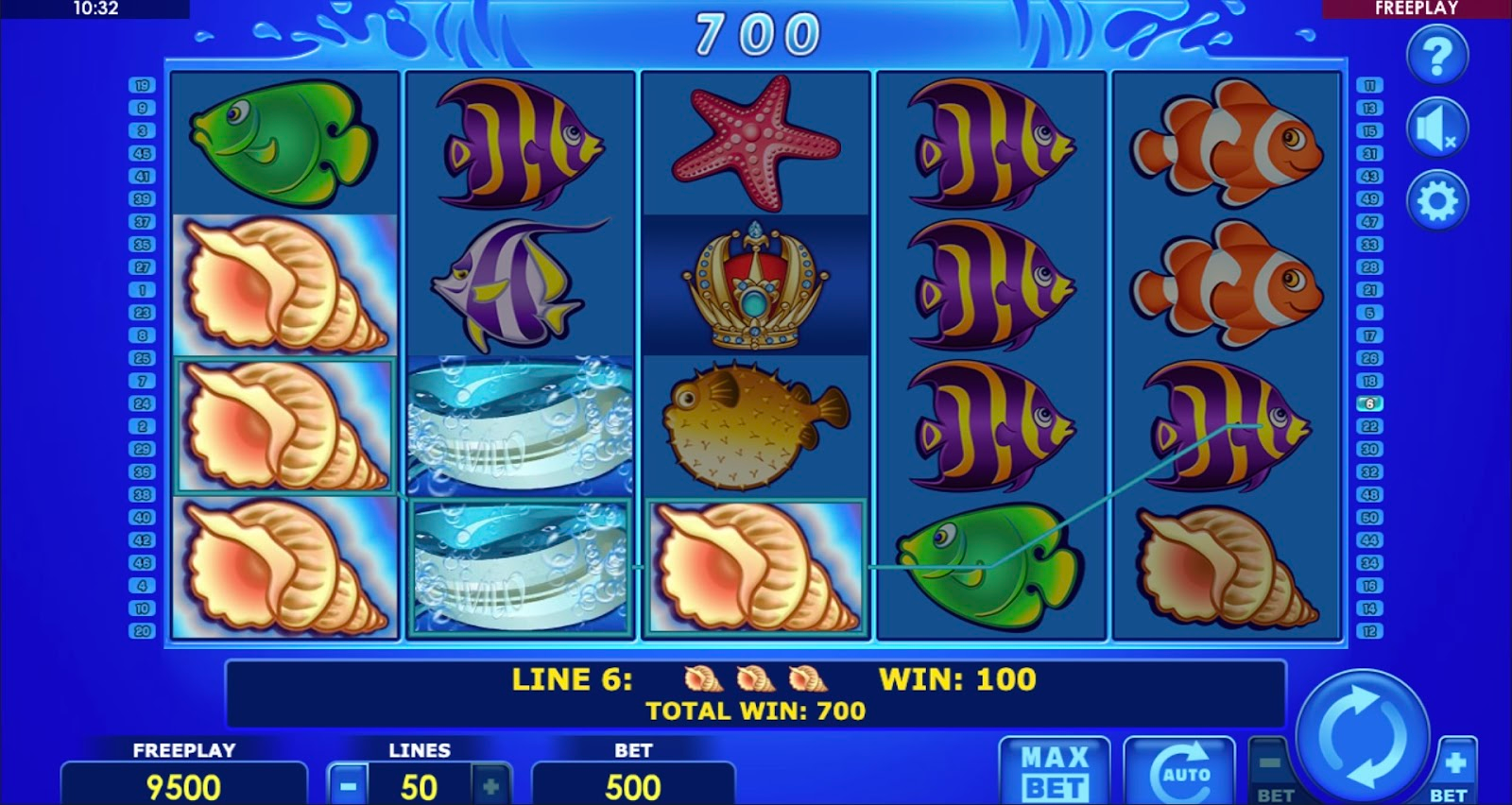 Playing Wild Shark slot by AMATIC Industries