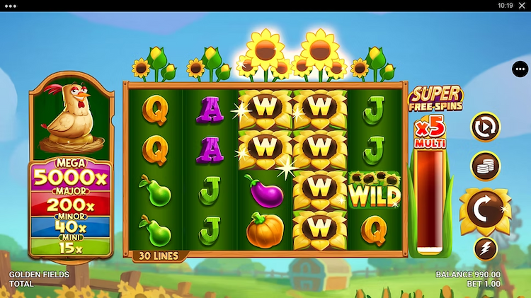 Just For The Win Game Golden Fields