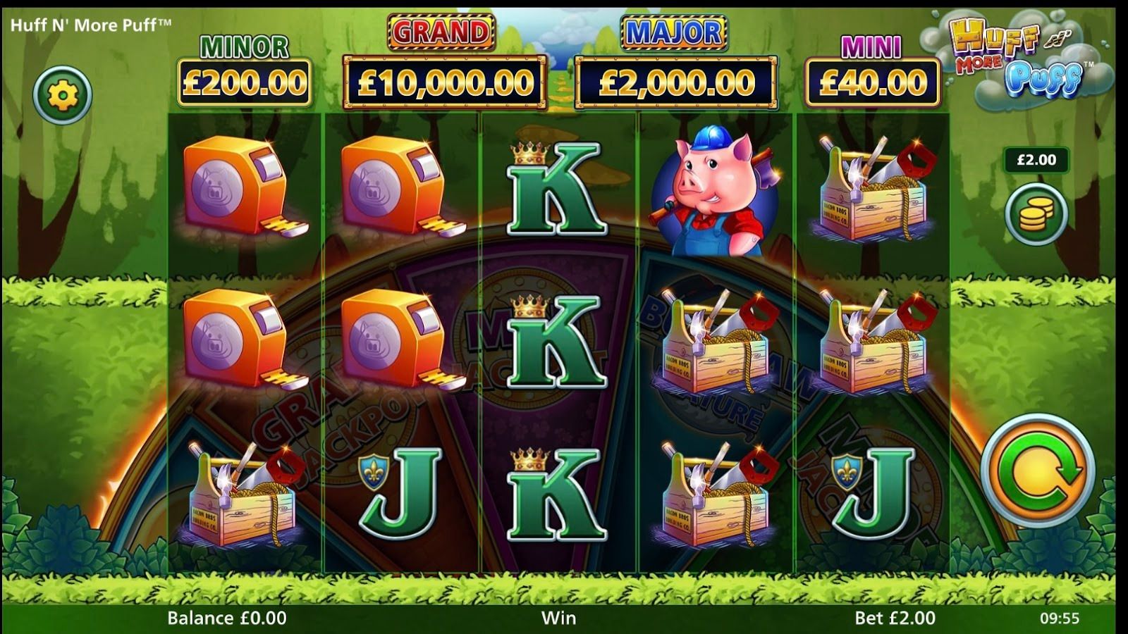 Playing Huff N' More Puff slot online by Light & Wonder