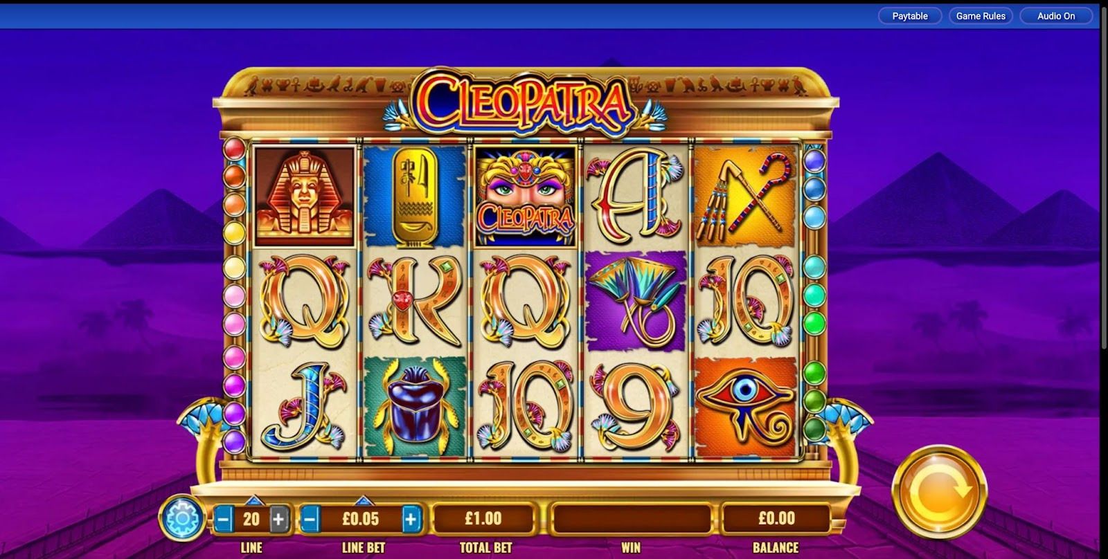 IGT's Cleopatra at an online casino