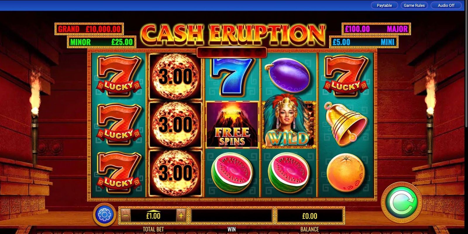 Cash Eruption by IGT gameplay