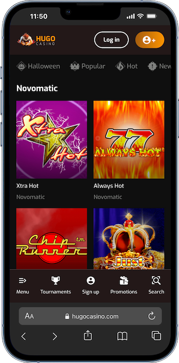 Novomatic casino games lobby