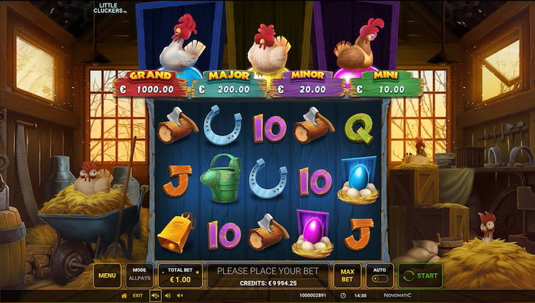 Novomatic slot game Little Cluckers