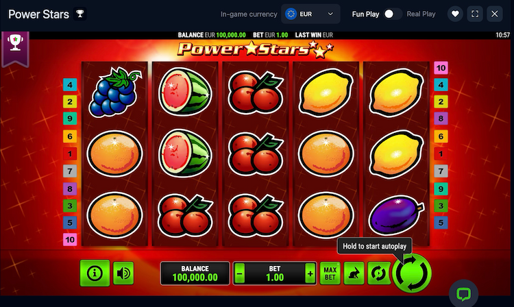 Novomatic casino game Power Stars