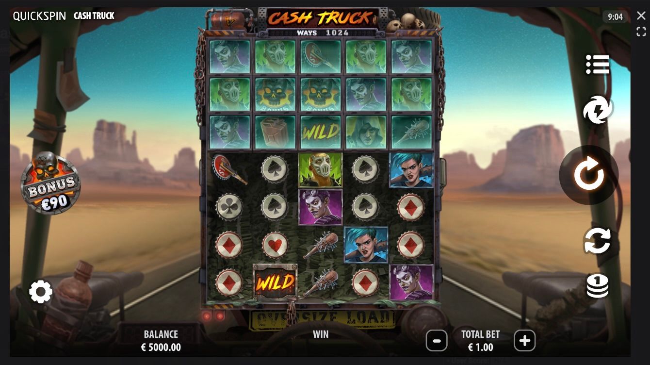 Playing Quickspin's Cash Truck slot online