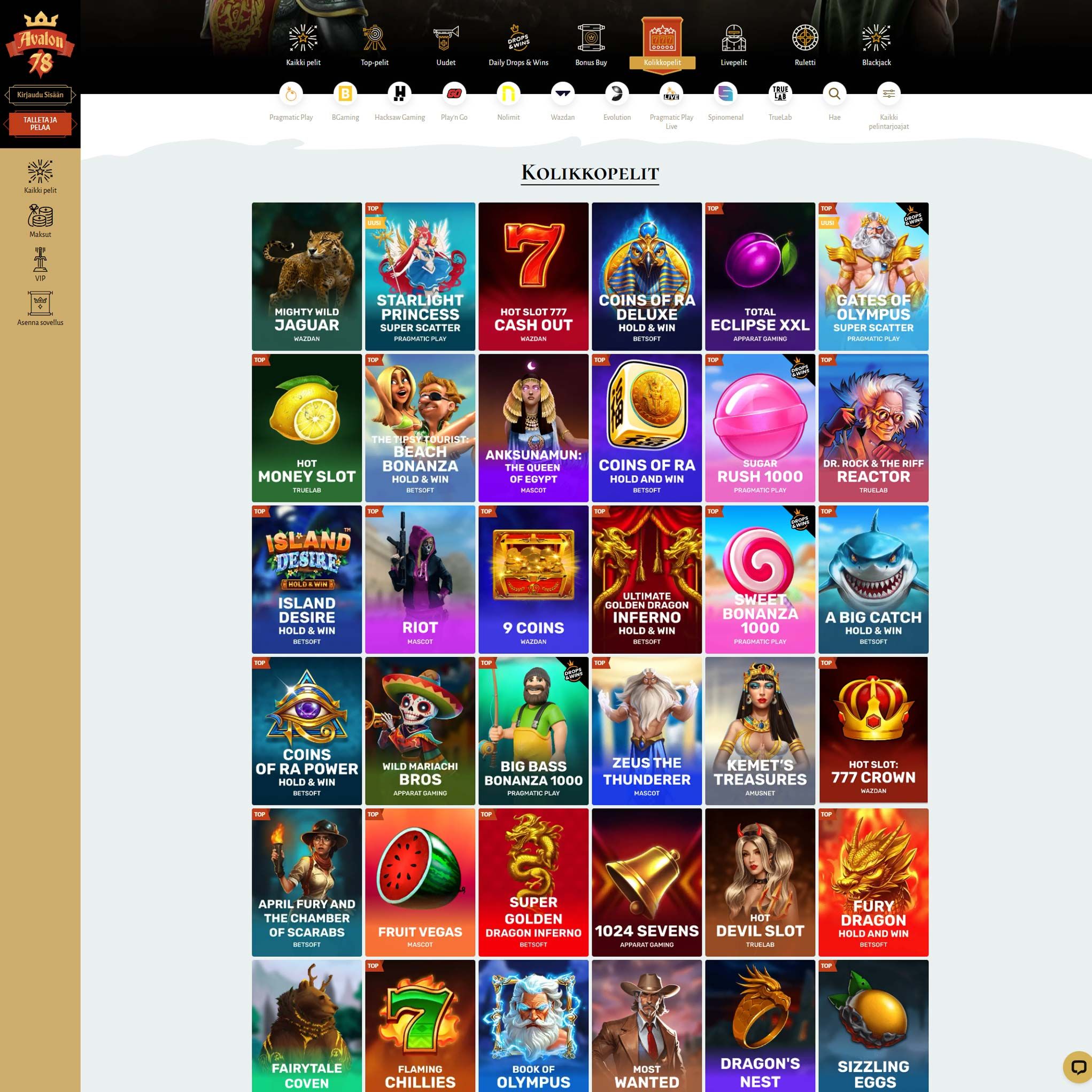 Suomalaiset nettikasinot tarjoavat monia hyötyjä pelaajille. Avalon78 Casino on suosittelemamme nettikasino, jolle voit lunastaa bonuksia ja muita etuja.