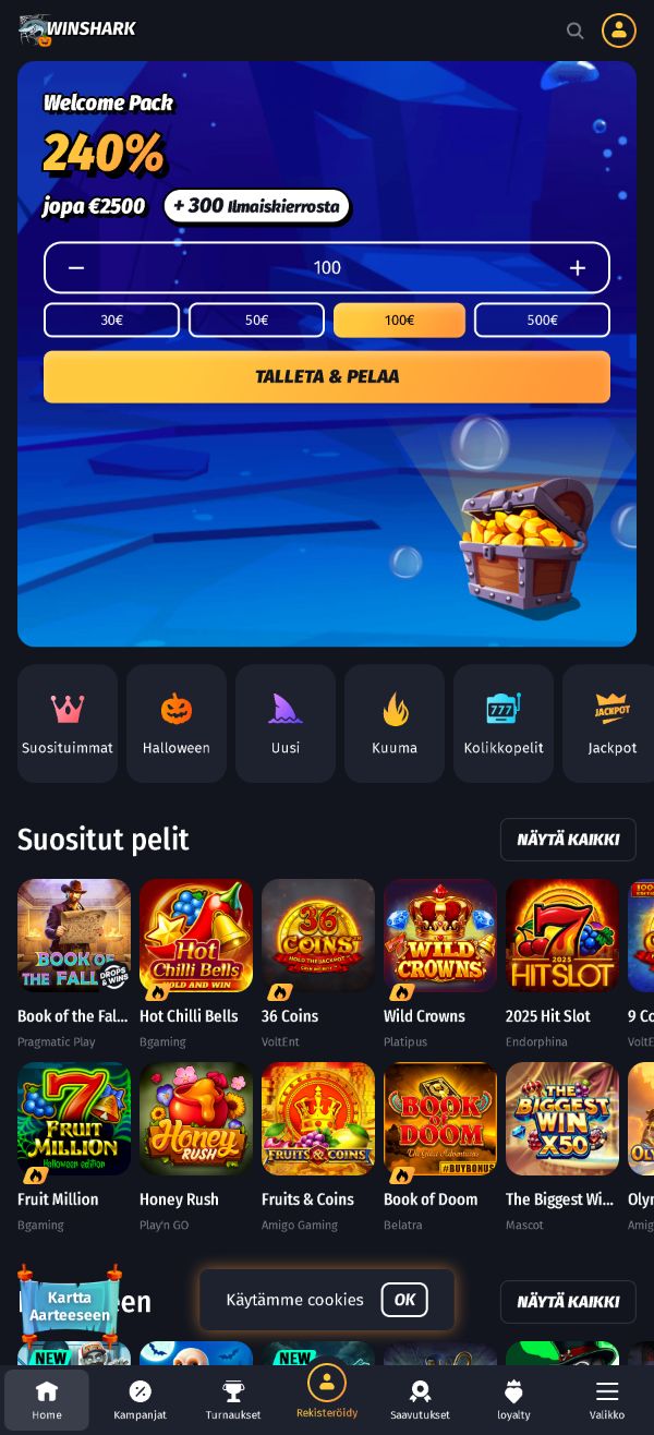 Winshark Casino arvostelu listaa kaikki bonukset saatavilla sinulle tänään