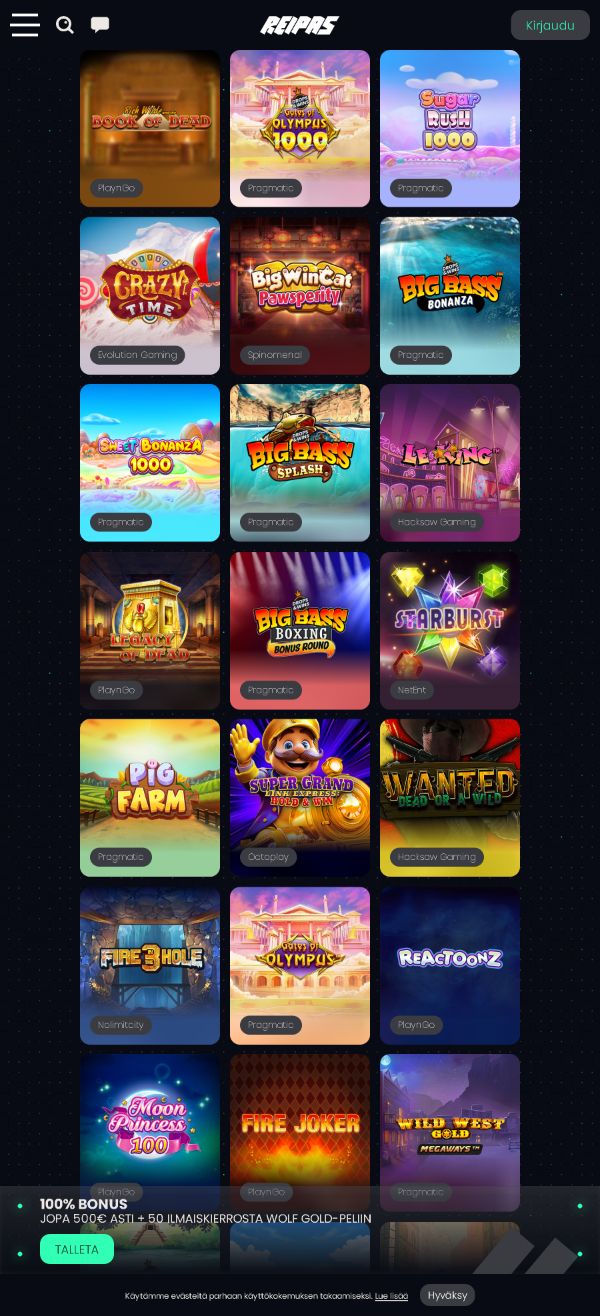 Reipas Casino tarkistettu ja todennettu hyödyksesi