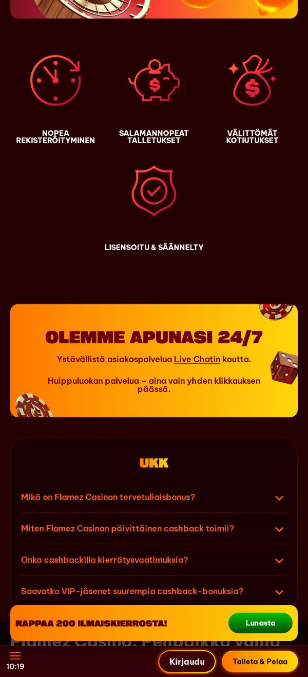 Flamez Casino tarkistettu ja todennettu hyödyksesi
