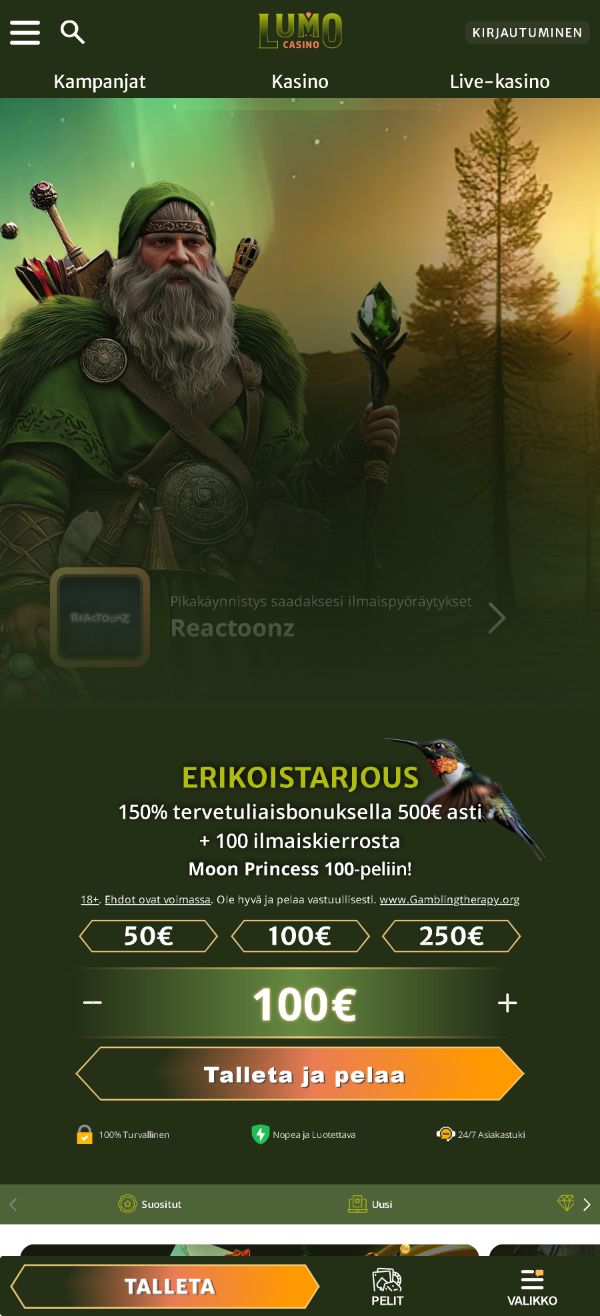 Lumo Casino arvostelu listaa kaikki bonukset saatavilla sinulle tänään