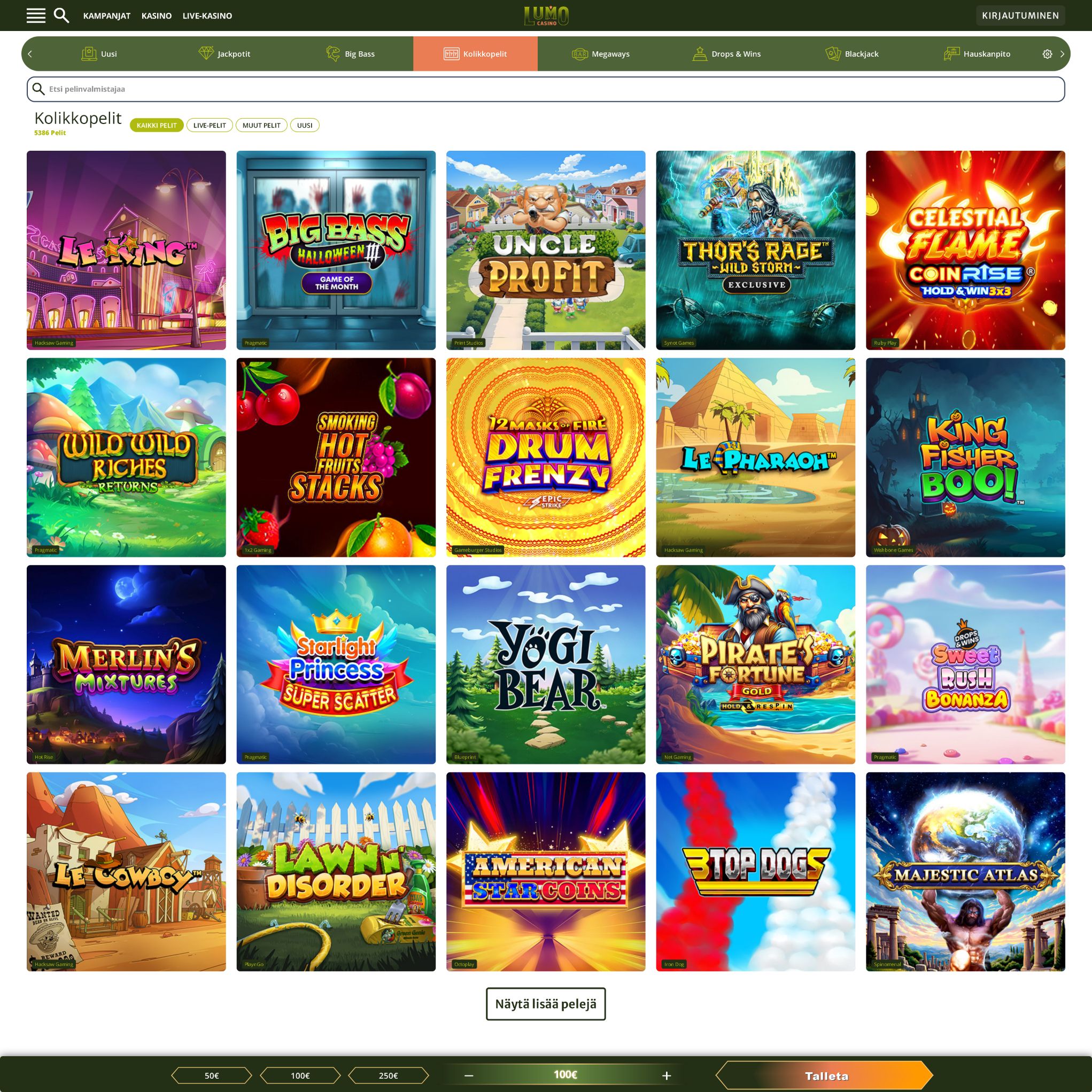 Pelaa netticasino Lumo Casino voittaaksesi oikeaa rahaa – oikean rahan online casino! Vertaa kaikki nettikasinot ja löydä parhaat casinot Suomessa.