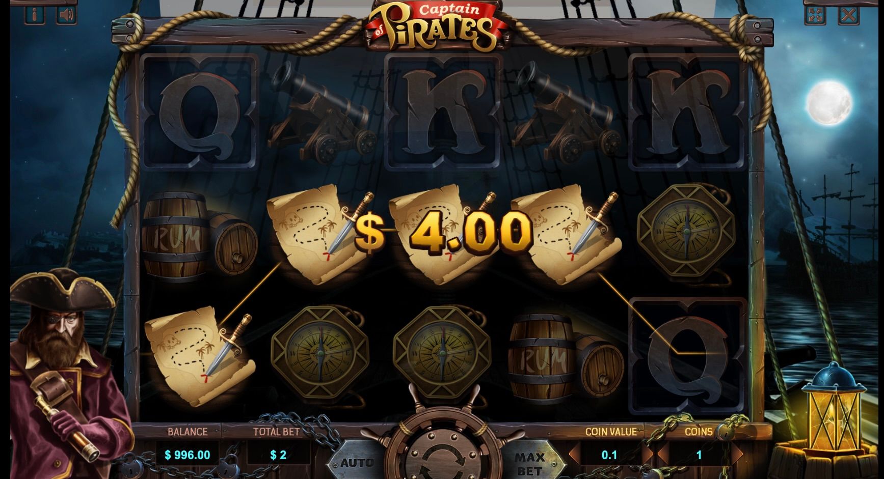 Betsolutions Slot Captain of Pirates