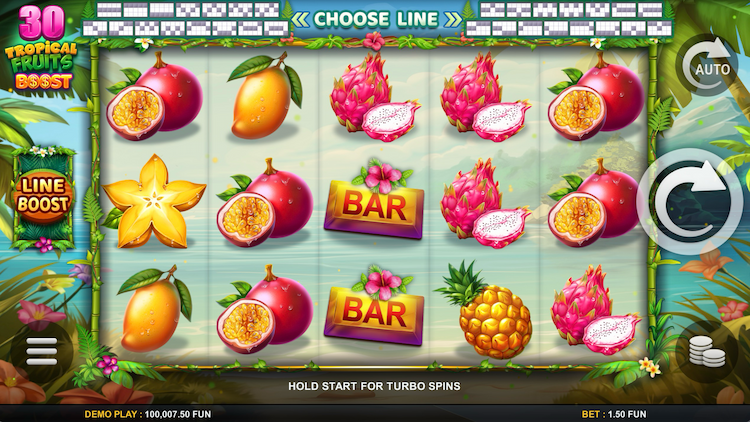 Felix Gaming Slot 30 Tropical Fruits Boost