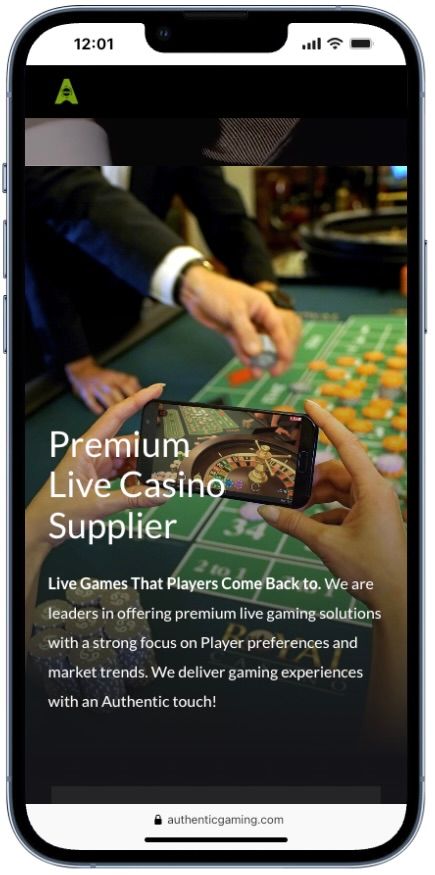 Play Authentic Gaming Live Casino Games on Mobile with iPhone or Android
