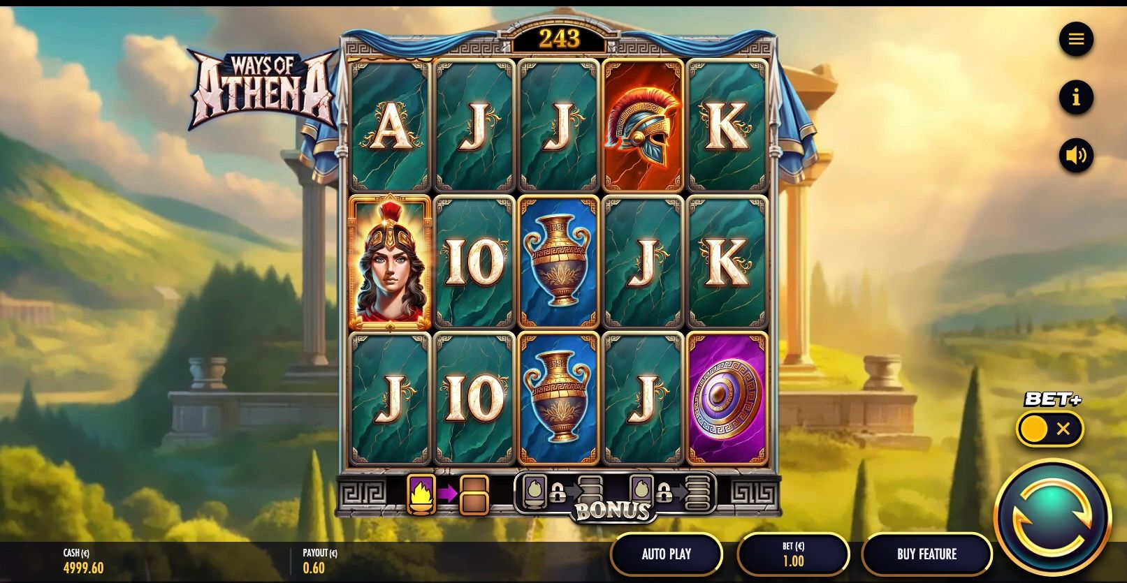 Ways of Athena is the best casino slot game from Thunderkick