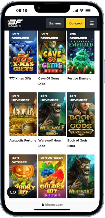 Play BF Games Mobile Casino Slots online