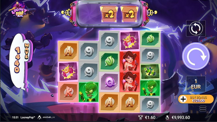 LooneyPop is the best paying slot game by AvatarUX