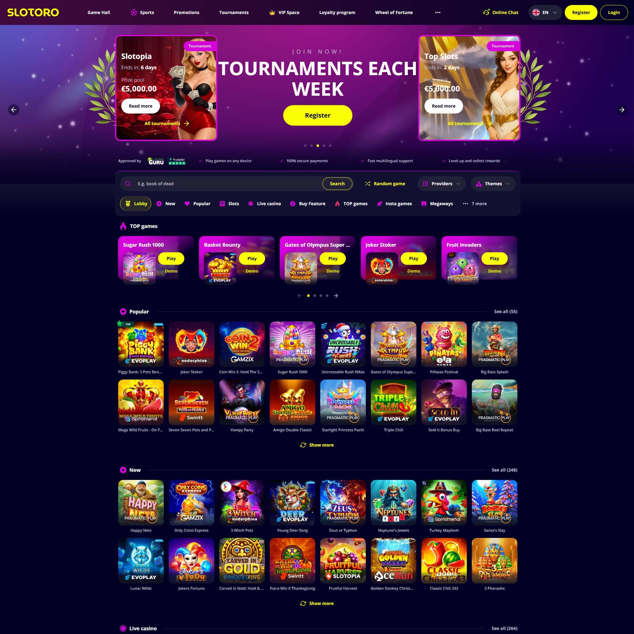 Slotoro Casino review