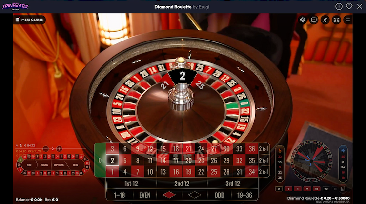 Diamond Roulette is the best Live Roulette game by Ezugi