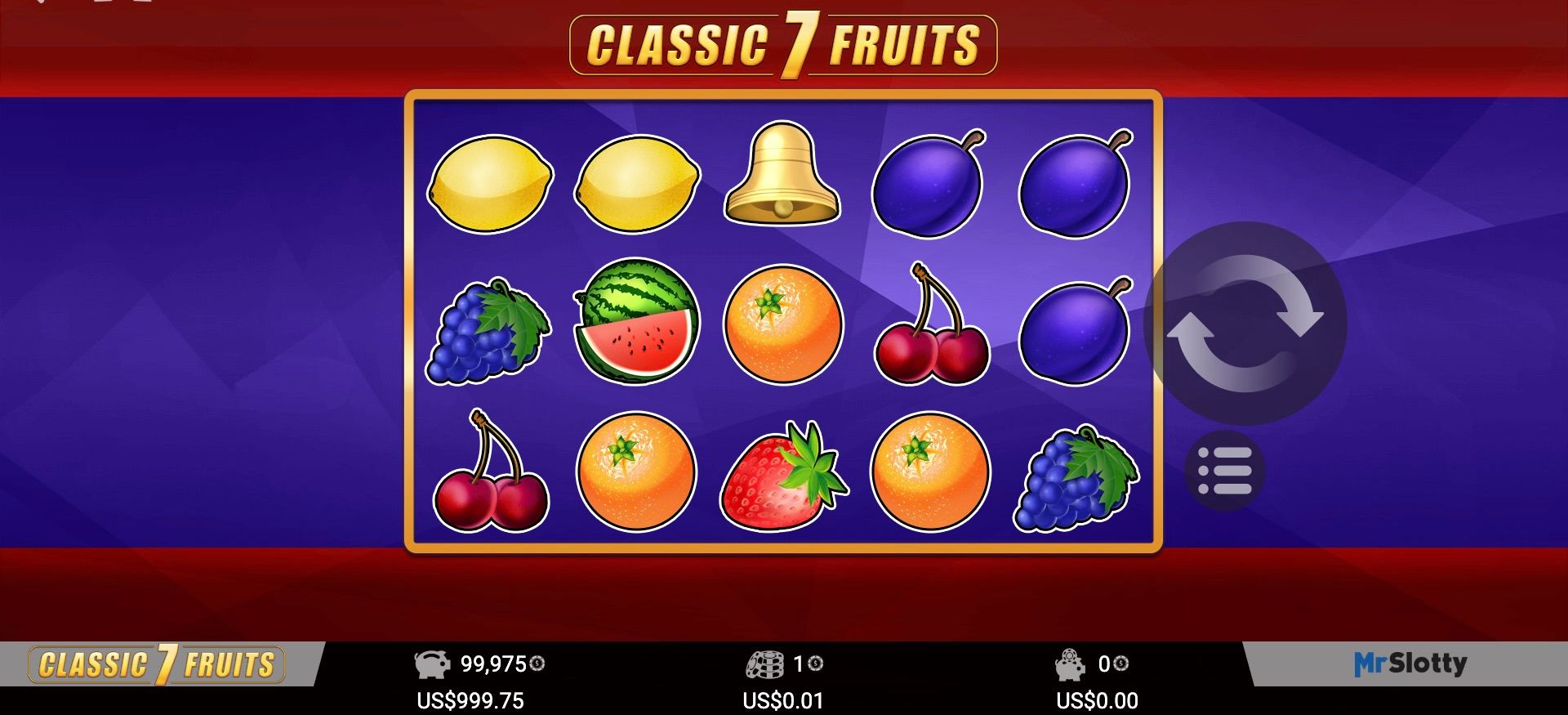 Mr Slotty Game Classic 7 Fruits 