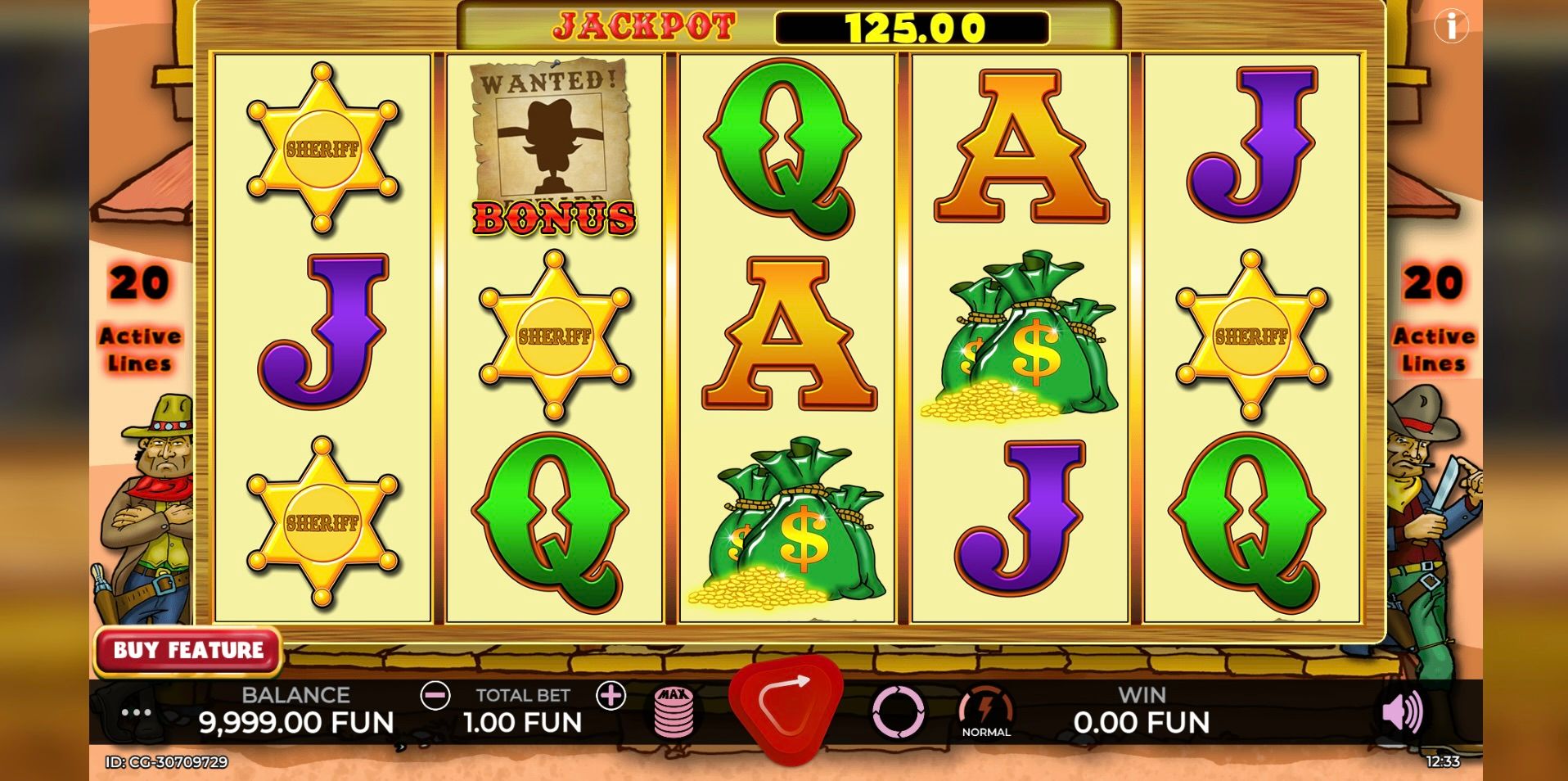 Red Sheriff is the best medium volatility casino slot game by Caleta Gaming