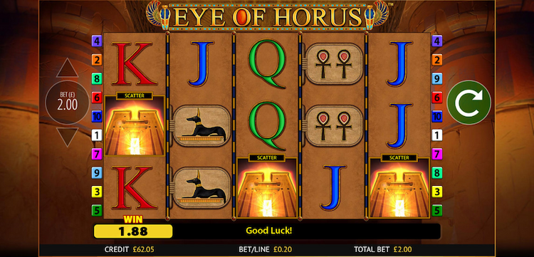  Reel Time Gaming Slot Eye of Horus