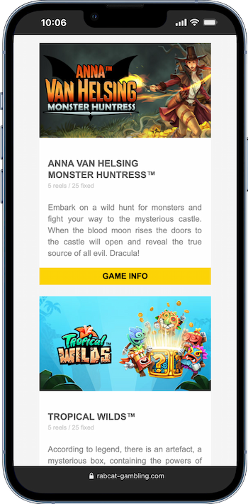 Rabcat online casino sites