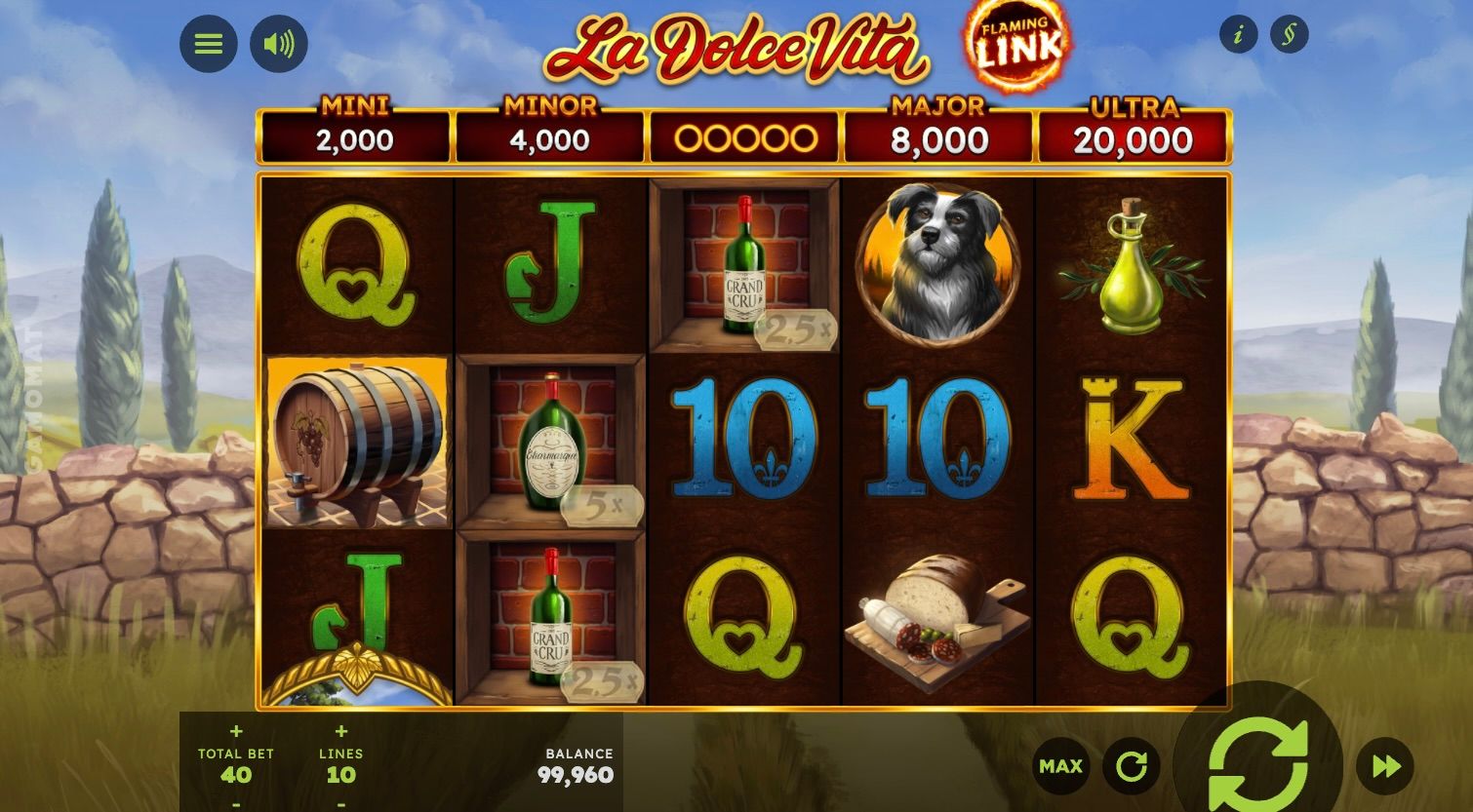 La Dolce Vita Slot is the best Flaming Link Slot by GAMOMAT