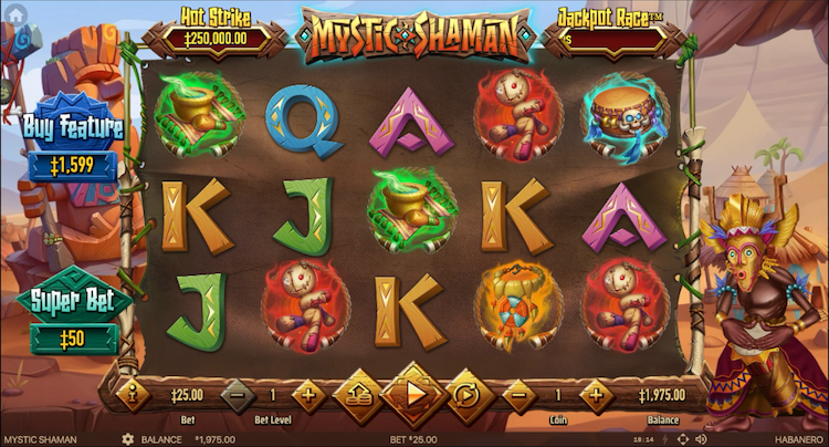 Mystic Shaman is the best slot of Habanero Casino Games