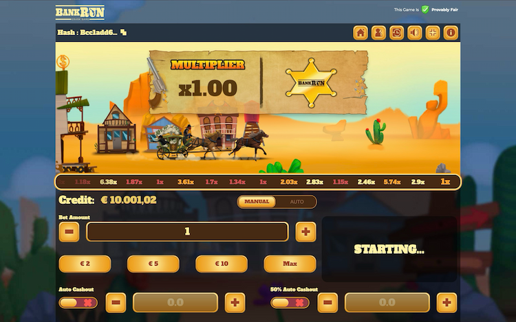 Spinmatic Crash Game Bank Run