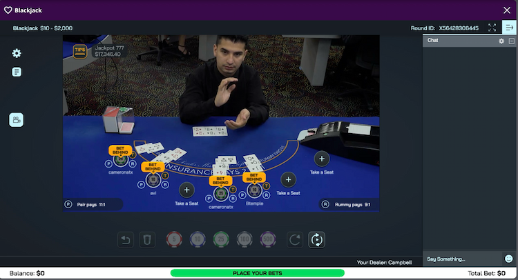 Visionary iGaming Game Live Blackjack