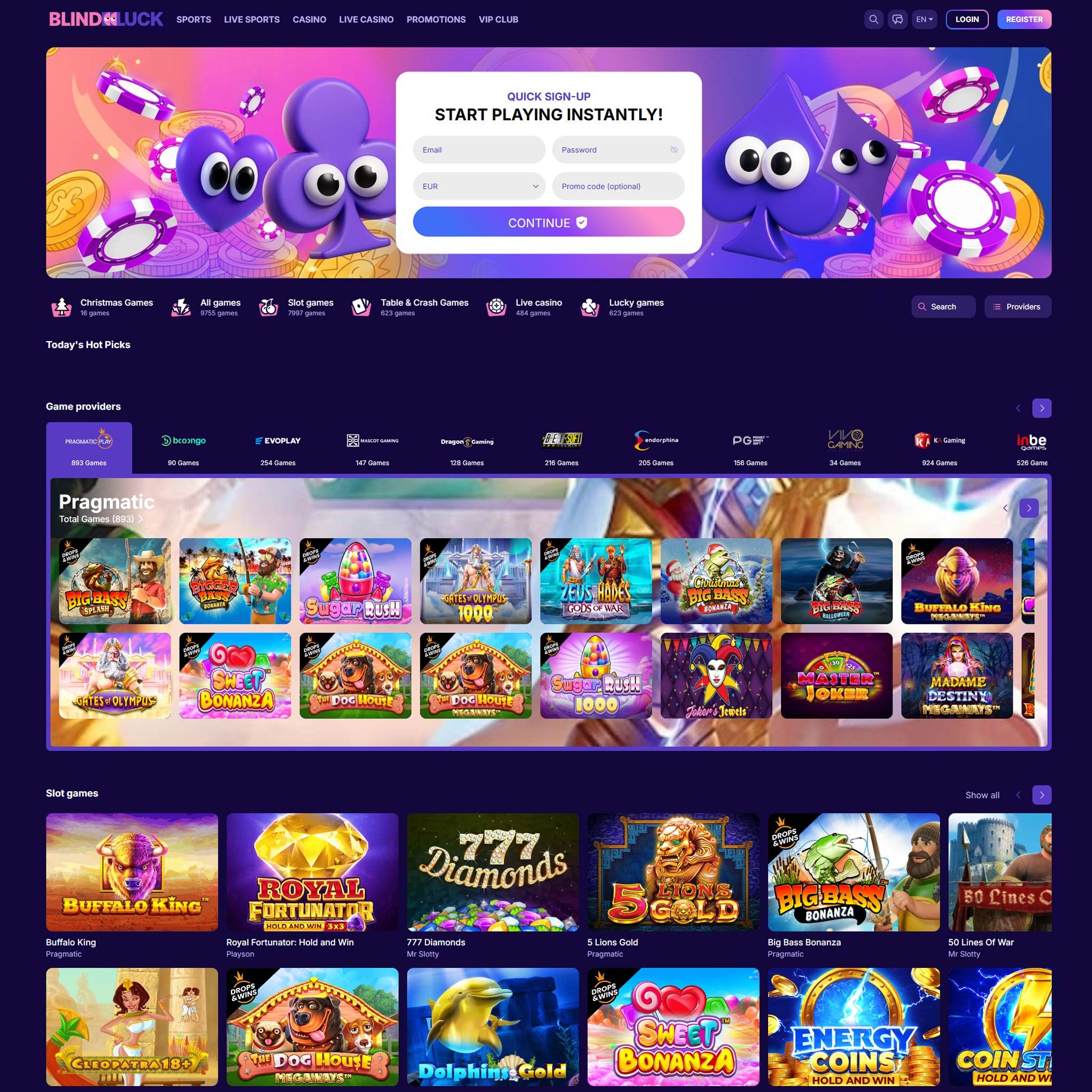 Blindluck Casino review by Mr. Gamble