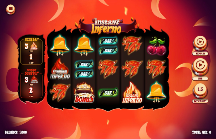 Woohoo Games Slot Instant Inferno