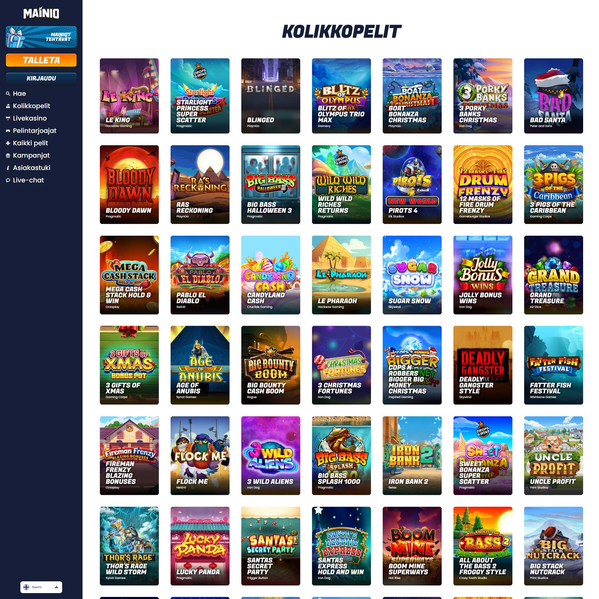 Pelaa netticasino Mainiokasino voittaaksesi oikeaa rahaa – oikean rahan online casino! Vertaa kaikki nettikasinot ja löydä parhaat casinot Suomessa.