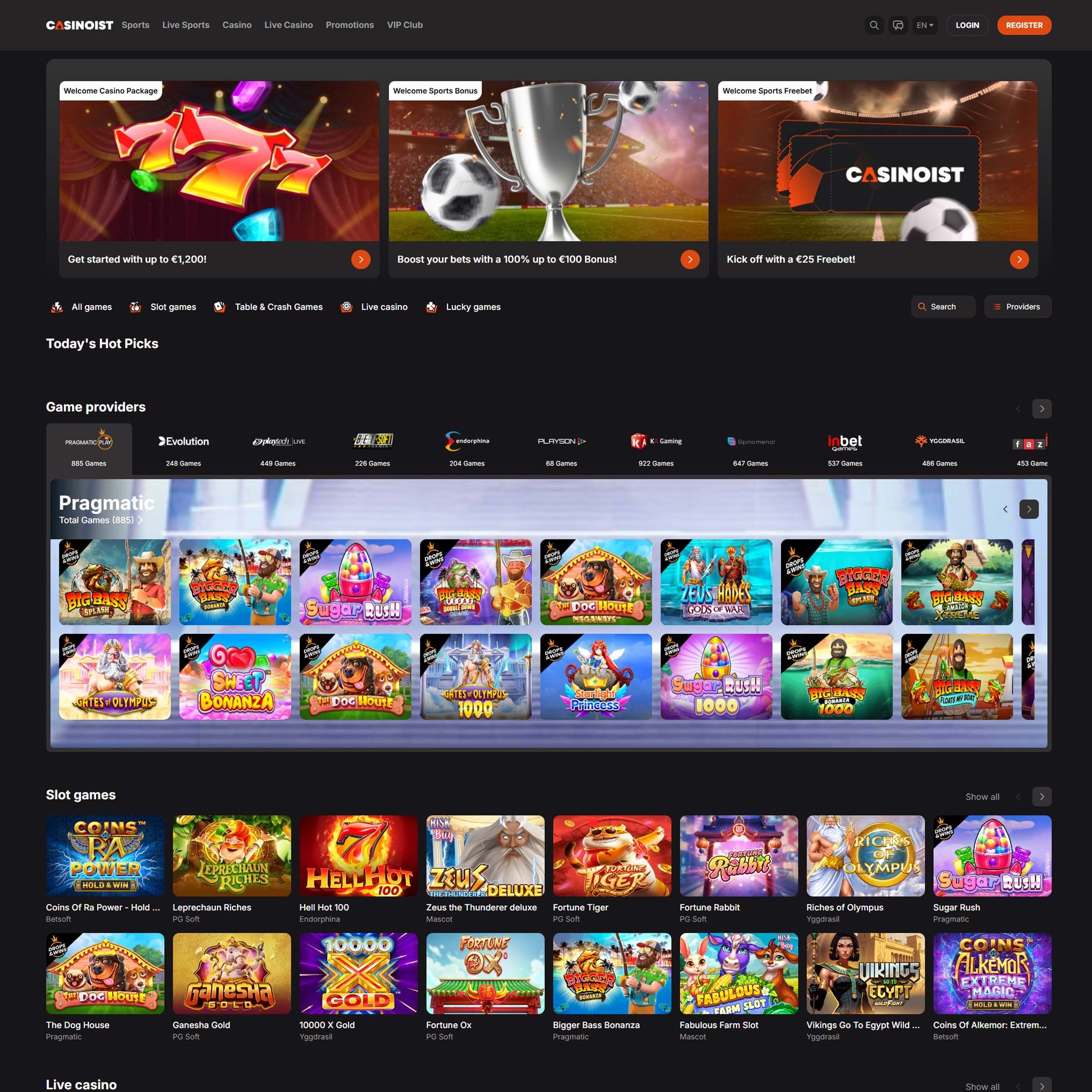 Casinoist bonukset, kierrätysvaatimukset ja kaikki muut tiedot löytyvät arvostelusta