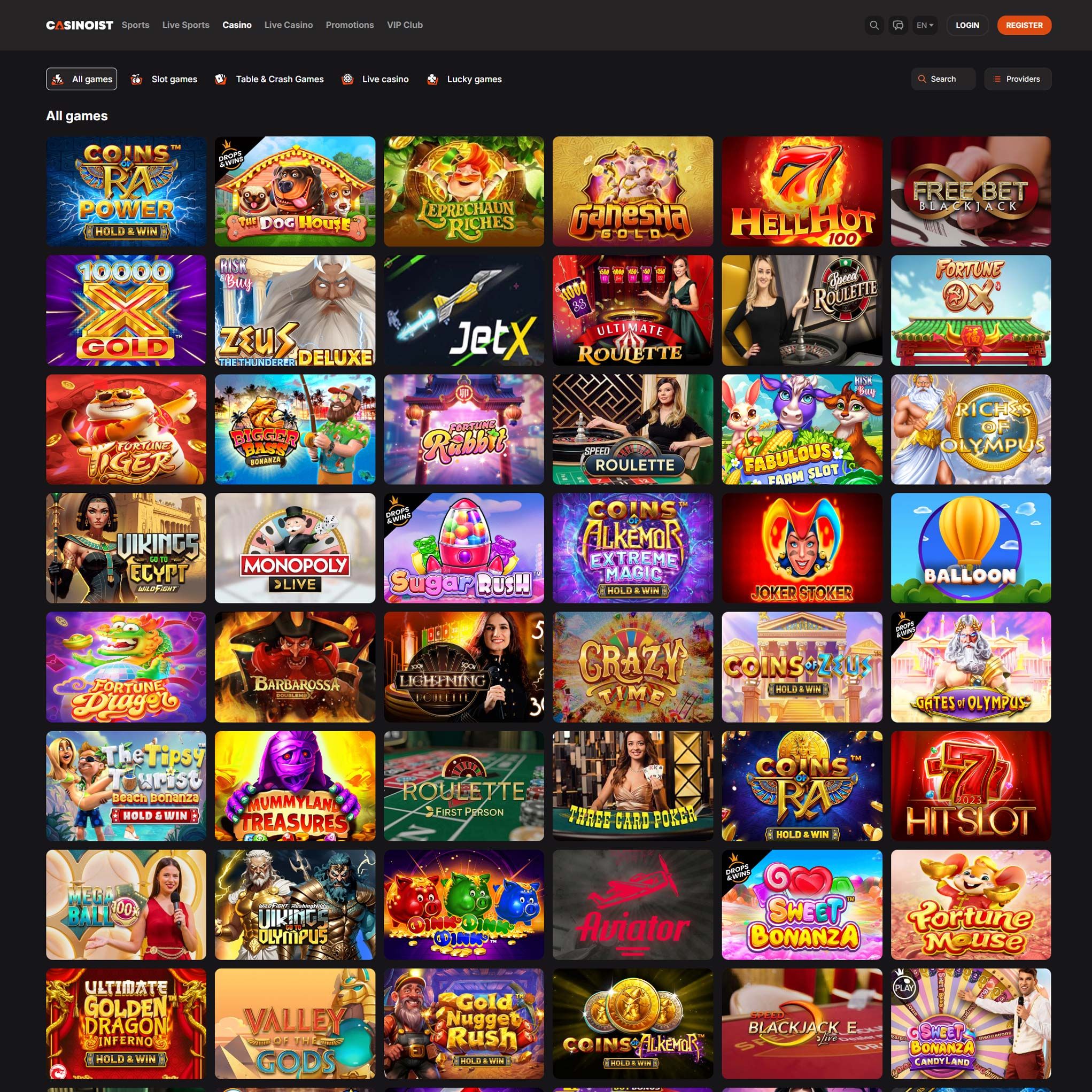 Löydä Casinoist pelit ja pelivalmistajat perusteellisesta arvostelustamme