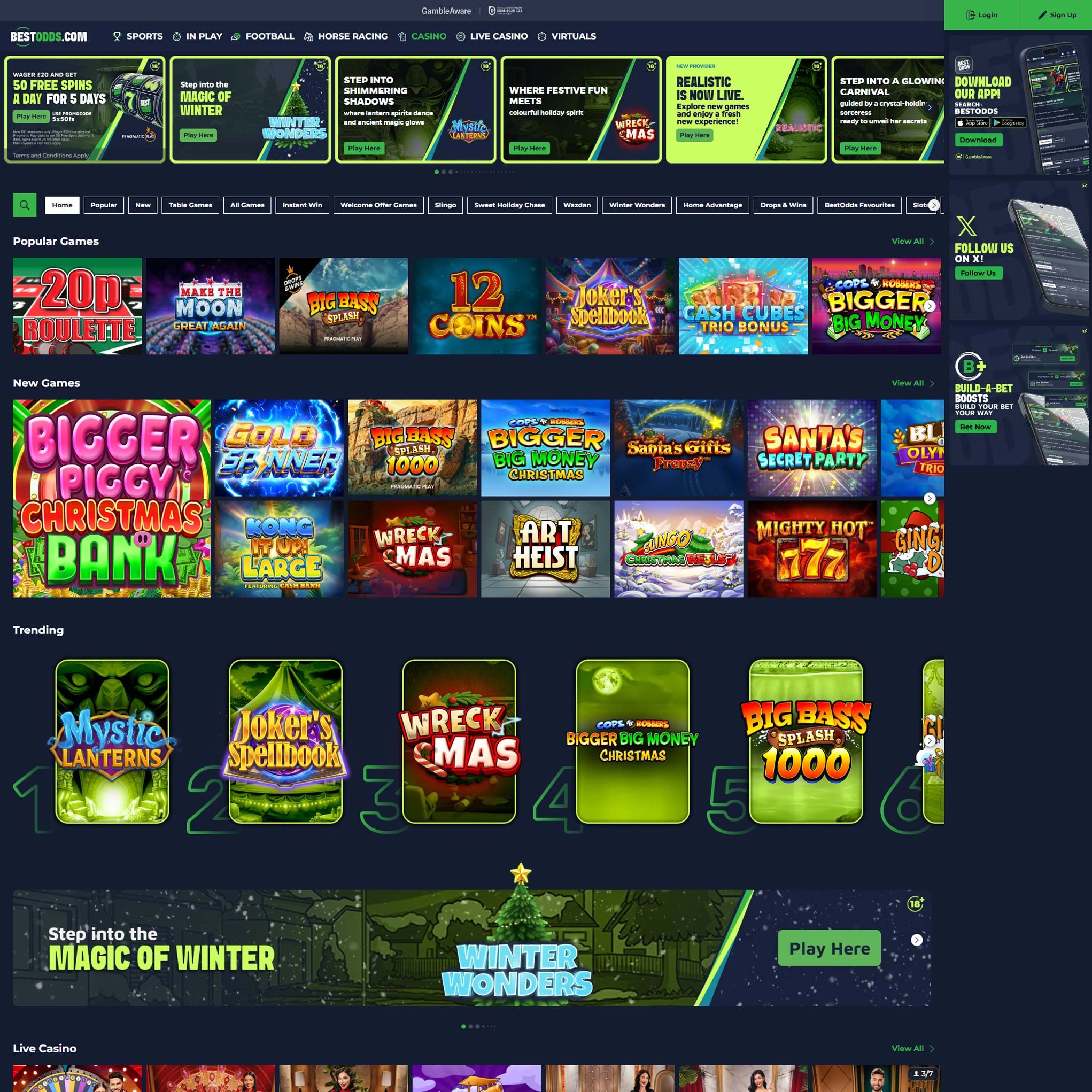 Bestodds Casino full games catalogue