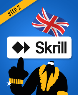 Select Skrill from the betting site payment methods