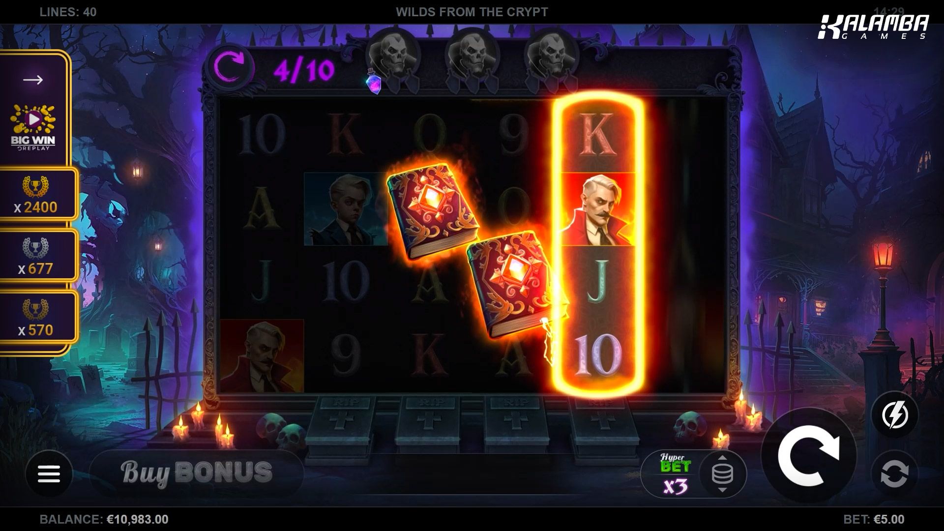 Best online slot from Kalamba Games is Wilds from the Crypt