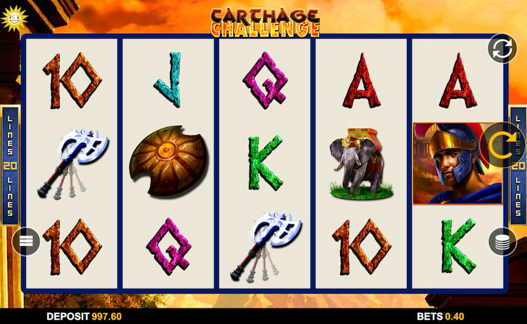 Carthage Challenge is the top Merkur Gaming slot online