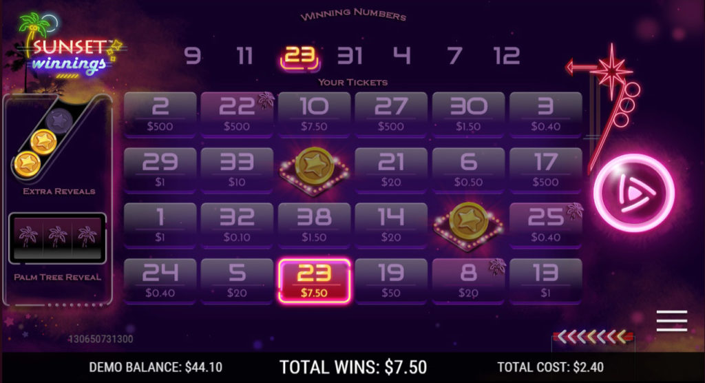 Sunset Winnings Casino Games by NeoGames